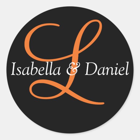 モノグラムシ結婚ールのモノグラムシール ラウンドシール (正面)