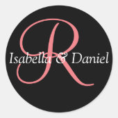 モノグラムシ結婚ールのモノグラムシール ラウンドシール (正面)