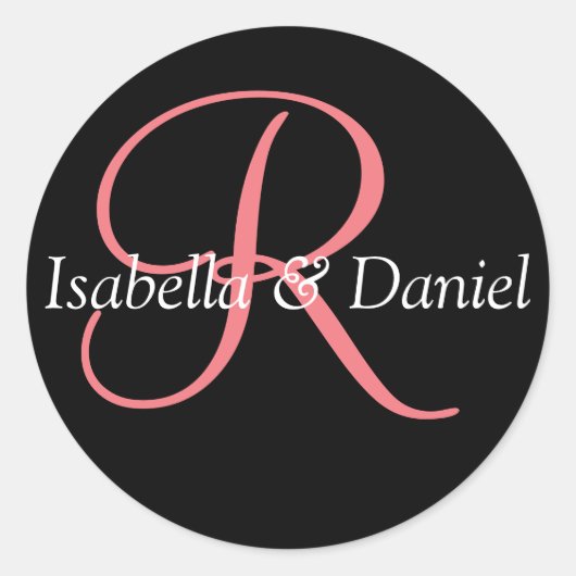 モノグラムシ結婚ールのモノグラムシール ラウンドシール (正面)