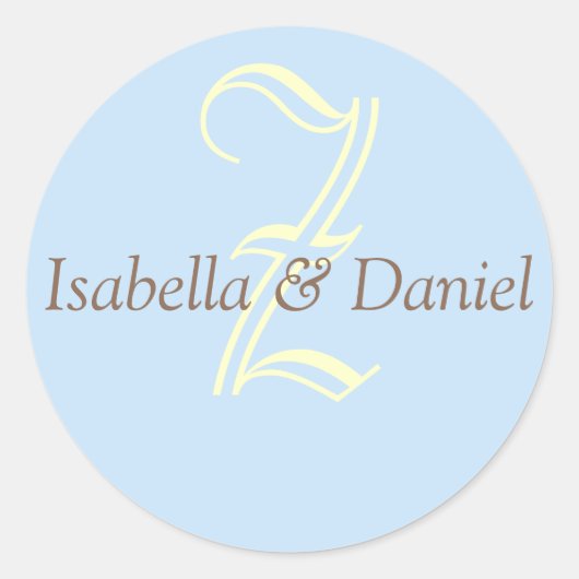 モノグラムシ結婚ールのモノグラムシール ラウンドシール (正面)