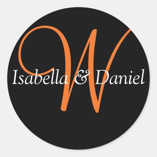 モノグラムシ結婚ールのモノグラムシール ラウンドシール (正面)