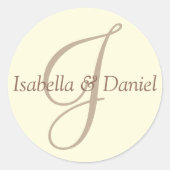 モノグラムシ結婚ールのモノグラムシール ラウンドシール (正面)