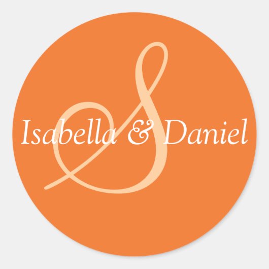 モノグラムシ結婚ールのモノグラムシール ラウンドシール (正面)