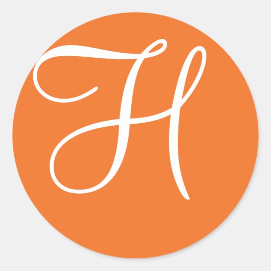 モノグラムシ結婚ールのモノグラムシール ラウンドシール (正面)