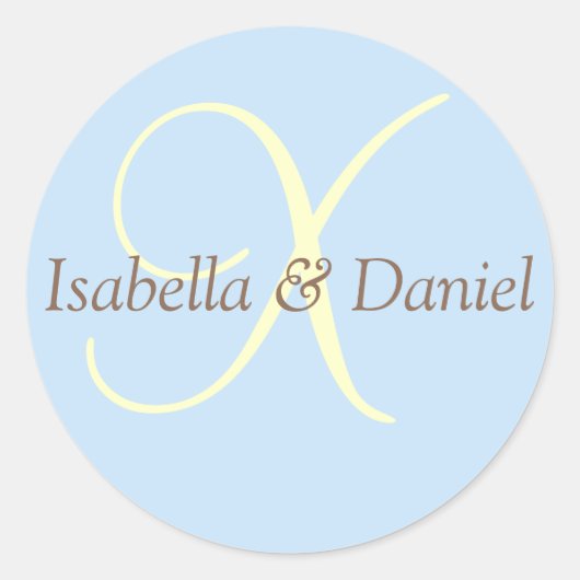 モノグラムシ結婚ールのモノグラムシール ラウンドシール (正面)