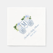 モノグラムジンジャージャーフローラボーイベビーシャワーパーティー スタンダードカクテルナプキン (正面)