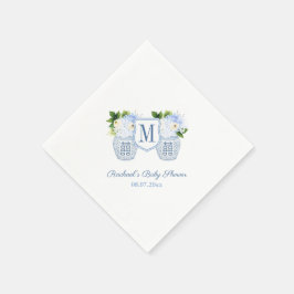 モノグラムジンジャージャーフローラボーイベビーシャワーパーティー スタンダードカクテルナプキン