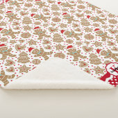 モノグラムジンジャーブレッドマンクリスマス シェルパブランケット (3/4)