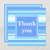 モノグラムスカイブルーストライプ サンキューカード (正面/裏面)