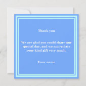 モノグラムスカイブルーストライプ サンキューカード (裏面)