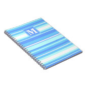 モノグラムスカイブルーストライプ ノートブック (右側)