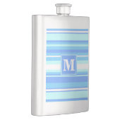 モノグラムスカイブルーストライプ フラスク (右)