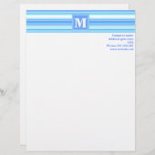 モノグラムスカイブルーストライプ レターヘッド (正面/裏面)