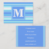 モノグラムスカイブルーストライプ 名刺 (正面/裏面)