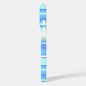 モノグラムスカイブルーストライプ Case-Mate iPhoneケース (裏面 / 左)