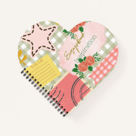 モノグラムスクラップブックインスピレーショモダンンレトロピンク ノートブック