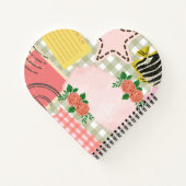 モノグラムスクラップブックインスピレーショモダンンレトロピンク ノートブック (裏面)