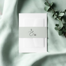 モノグラムスクリプトアンパサンドエレガント 招待状ベリーバンド