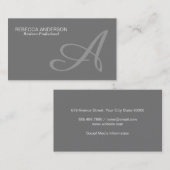 モノグラムスクリプトグレー 名刺 (正面/裏面)