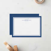 モノグラムスクリプトツーボーダーエレガントミニマリスト ノートカード (正面/裏面インサイチュ)