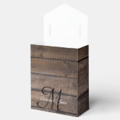 モノグラムスクリプトバーンカントリー素朴ウェディングパーティー フェイバーボックス (オープン)