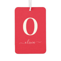 モノグラムスクリプトパーソナライズされた名赤と白