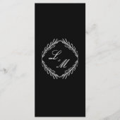 モノグラムスクリプトブランチブラックW結婚式 プログラム (正面)