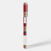 モノグラムスクリプト名Plaid赤パター素朴ン Case-Mate iPhoneケース (裏面 / 右)