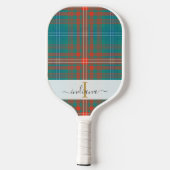 モノグラムスクリプト名Plaid Clan Wilsonタータンチェック ピックルボールラケット (裏面)