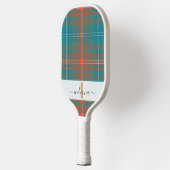 モノグラムスクリプト名Plaid Clan Wilsonタータンチェック ピックルボールラケット (左)