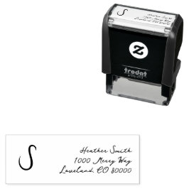 モノグラムスクリプト セルフインキングスタンプ