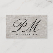 モノグラムスクリプト | ファブリック マテリアル 名刺 (正面)