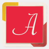 モノグラムスクリプトA スクエアシール (正面)