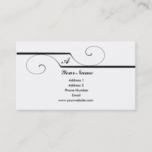 モノグラムスクロール名刺 名刺 (正面)