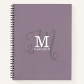 モノグラムスタイリッシュと名書紫 ノートブック (正面)