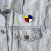 モノグラムスタイリッシュオンモンドリアンアインスパイアート 缶バッジ (インサイチュ)