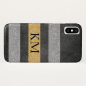 モノグラムスタイリッシュグリッター Case-Mate iPhoneケース (裏面(横))