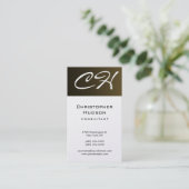 モノグラムスタイリッシュコンモダンサルタント名刺 名刺 (スタンド正面)