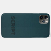 モノグラムスタイリッシュダークグリーン文字 Case-Mate iPhoneケース (裏面(横))