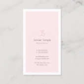 モノグラムスタイリッシュデザインミニマリストプレインラグジュアリー 名刺 (裏面)