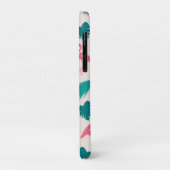 モノグラムスタイリッシュトロピカル葉ホットピンクフラミンゴ Case-Mate iPhoneケース (裏面/左)