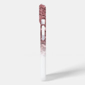 モノグラムスタイリッシュバラグリッター名ホワイト Case-Mate iPhoneケース (裏面 / 左)