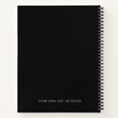 モノグラムスタイリッシュピアノ先生白黒 ノートブック (裏面)