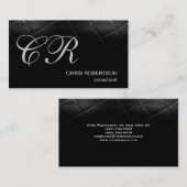 モノグラムスタイリッシュブラックコンサルタントの名刺 名刺 (正面/裏面)