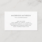 モノグラムスタイリッシュブラック金ゴールドスクリプト 名刺 (裏面)