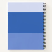 モノグラムスタイリッシュブルーシェードフローラ花 ノートブック (裏面)