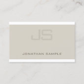 モノグラムスタイリッシュプロフェッショナルシックプレーンモダン 名刺 (正面)