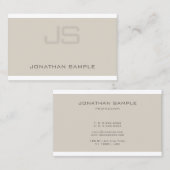 モノグラムスタイリッシュプロフェッショナルシックプレーンモダン 名刺 (正面/裏面)