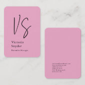 モノグラムスタイリッシュプロフェッショナルライトピンク 名刺 (正面/裏面)