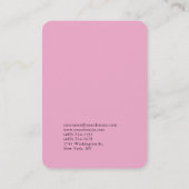 モノグラムスタイリッシュプロフェッショナルライトピンク 名刺 (裏面)